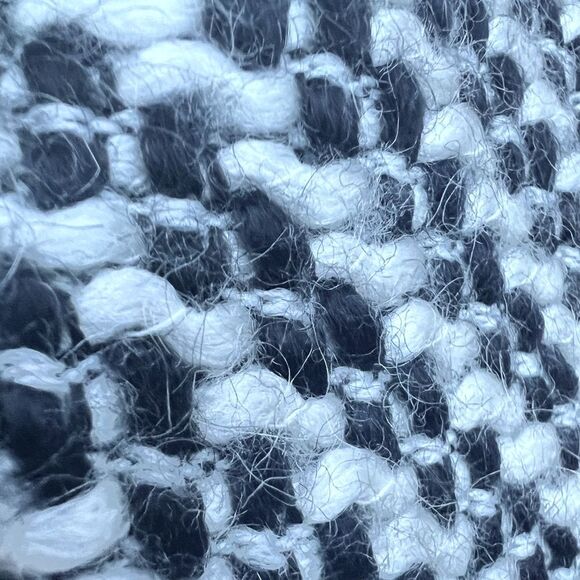 Second Female Petra Jacket M Black White Wool Blend Textured Open Front Coat - Picture 6 of 16